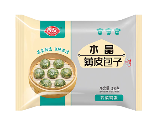 水晶薄皮包子 荠菜鸡蛋
